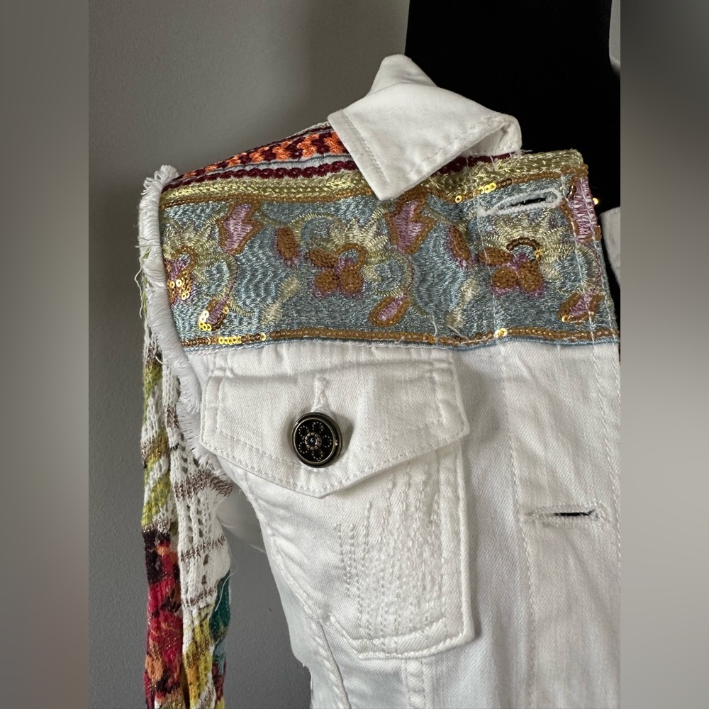 Desigual Multicolor Floral Jean Jacket - Picture 2 of 10